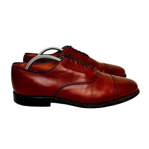 Allen Edmonds Byron 2034 Oxford Brown Dress Men’s Shoes Size 10 Made In USA - Picture 1 of 9